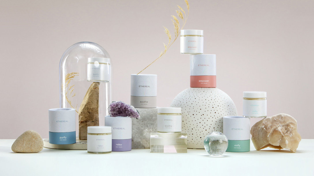 ?Etherealis全新系列的身體護(hù)理產(chǎn)品包裝設(shè)計(jì)(圖1)