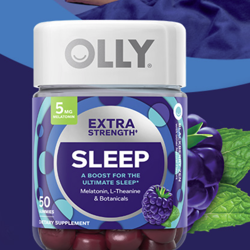 OLLY 好睡糖加強(qiáng)版 黑莓薄荷味 50粒保健產(chǎn)品包裝創(chuàng)意設(shè)計(jì)欣賞(圖4)