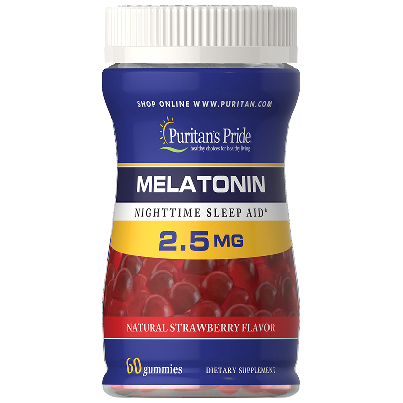 Puritans Pride 普麗普萊 褪黑素軟糖 草莓味 60粒*2瓶保健產(chǎn)品包裝創(chuàng)意設計欣賞(圖1)