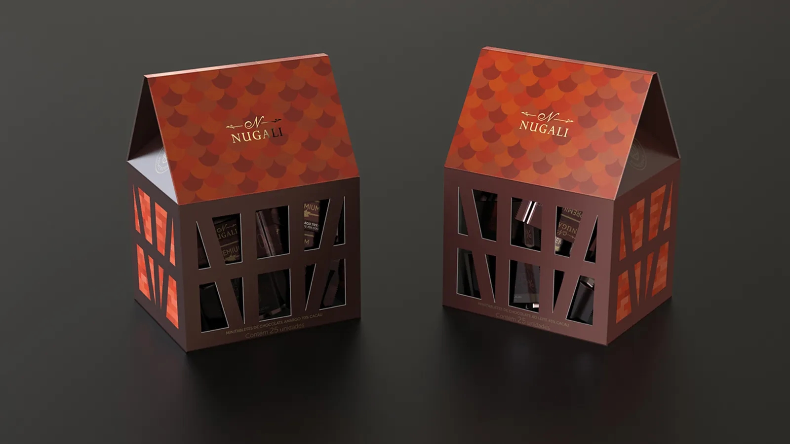 房屋造型的巧克力包裝設(shè)計(jì)怎么做(圖1)