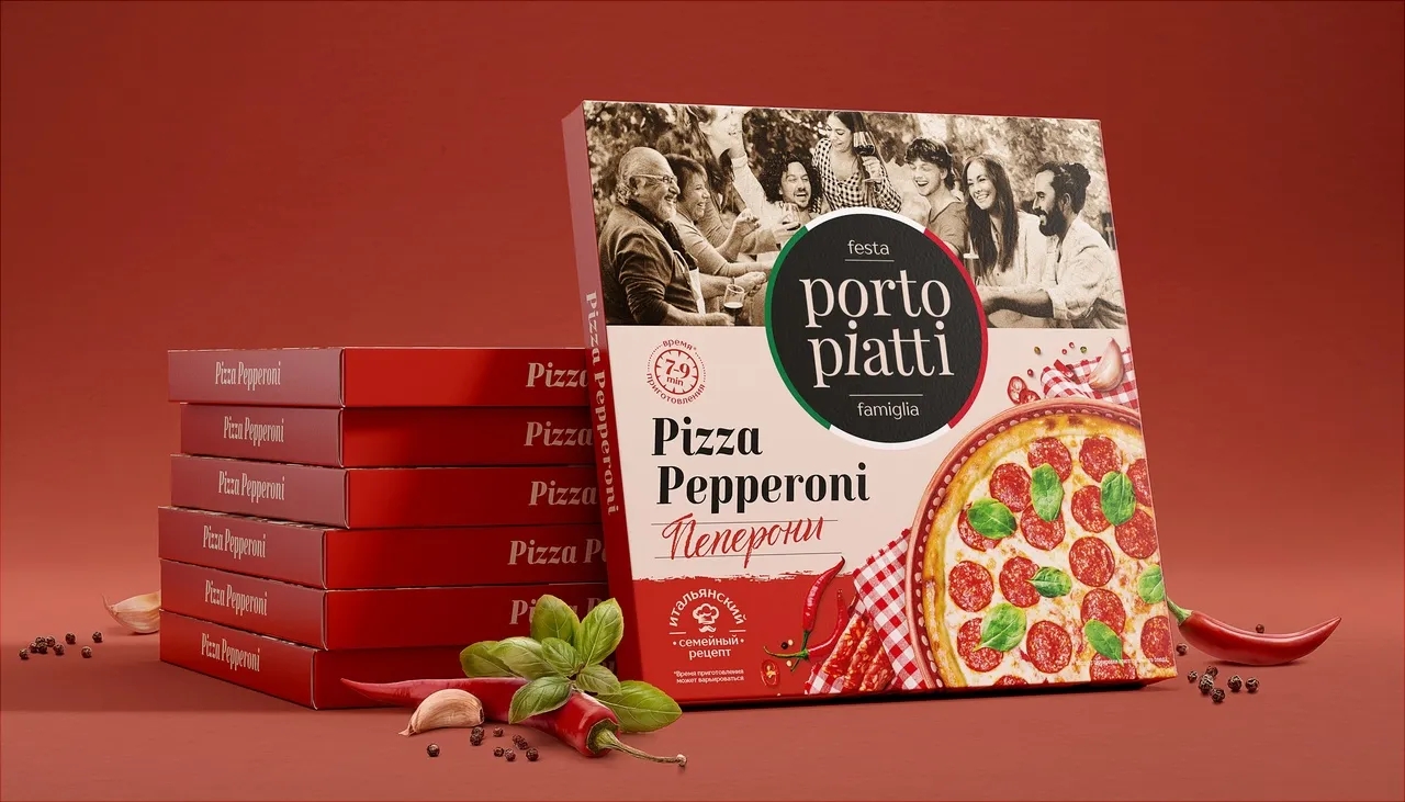 意大利香腸披薩紙盒包裝如何設(shè)計(jì)(圖1)