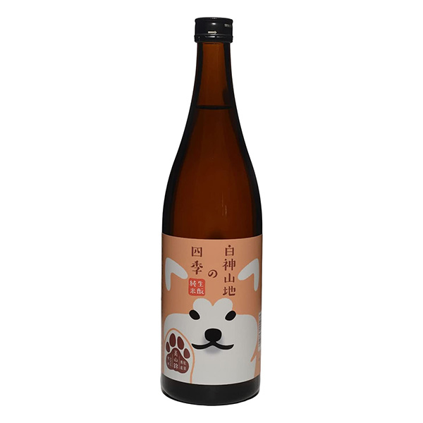 白神山地的四季生酥純米秋田犬標(biāo)簽包裝設(shè)計欣賞(圖1)