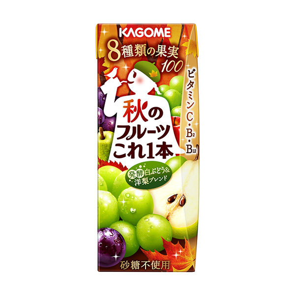 包裝設(shè)計(jì)欣賞秋天的水果這一瓶＜發(fā)酵白葡萄&洋梨混合＞ (可果美) 2024年9月10日發(fā)售(圖1)